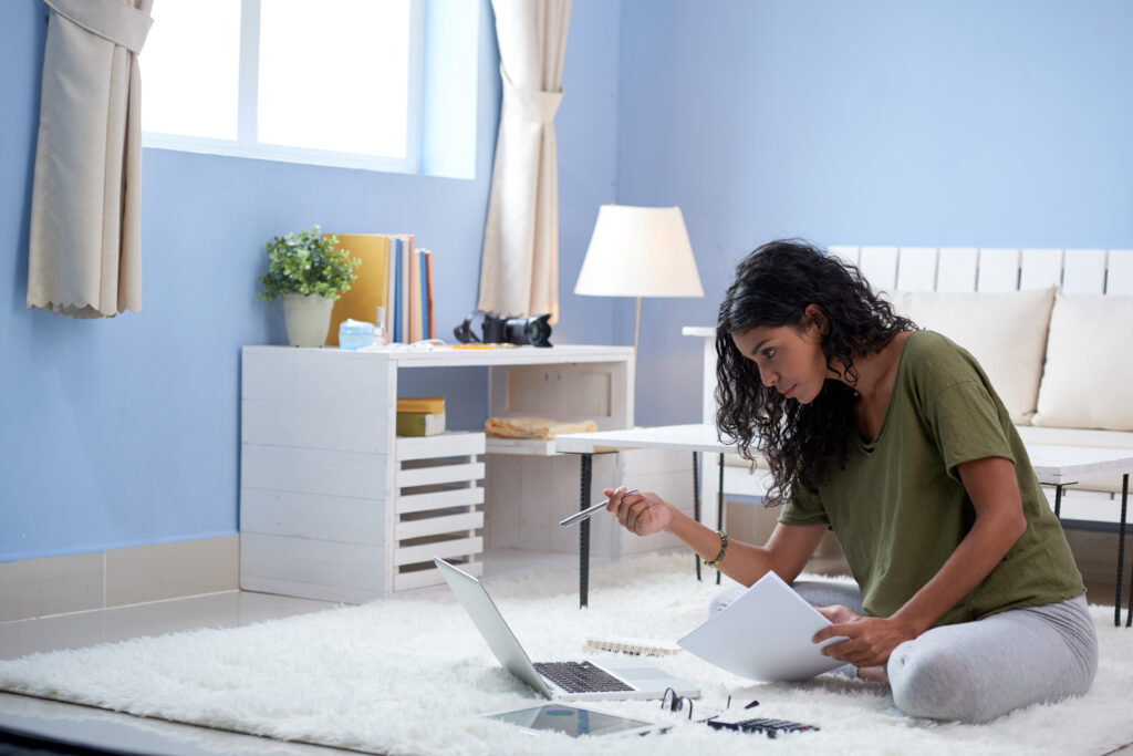 chronic patient consulting with doctor at home